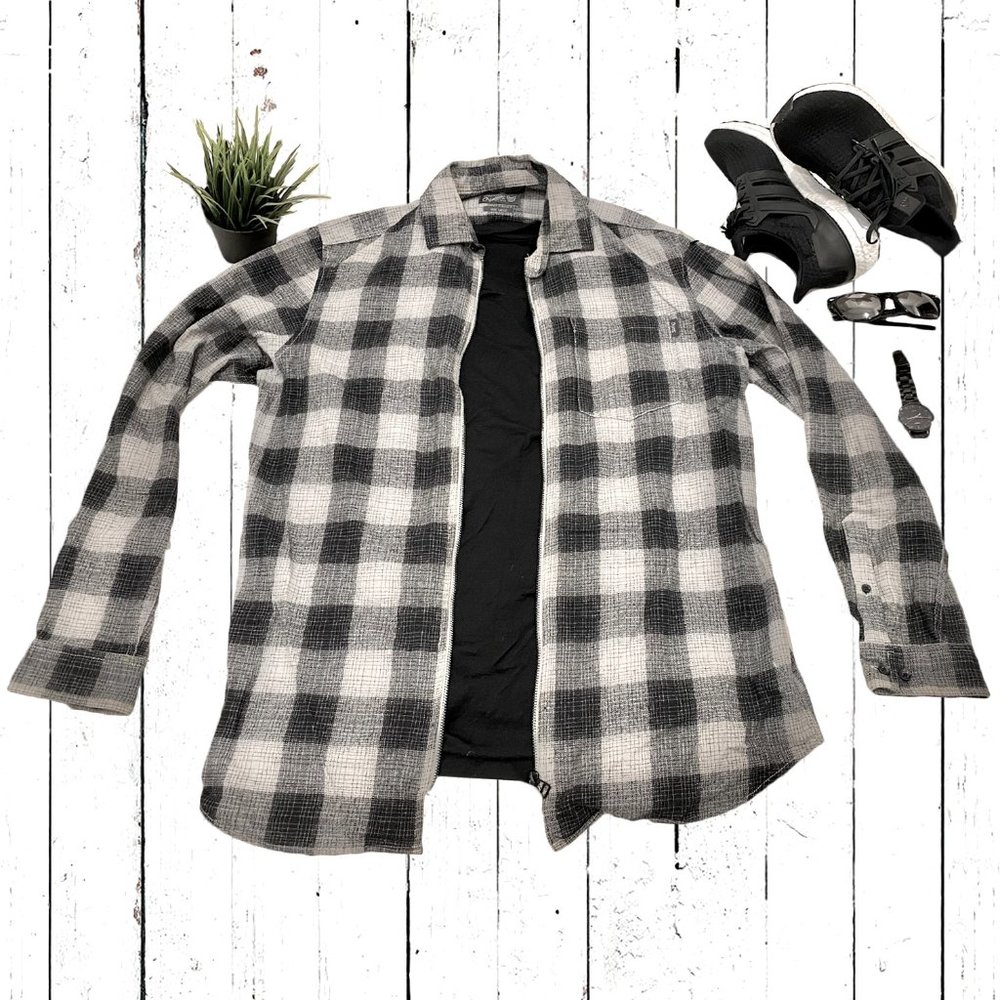 💥Jack & Jones 💥Zippered Flannel Coller Shirt